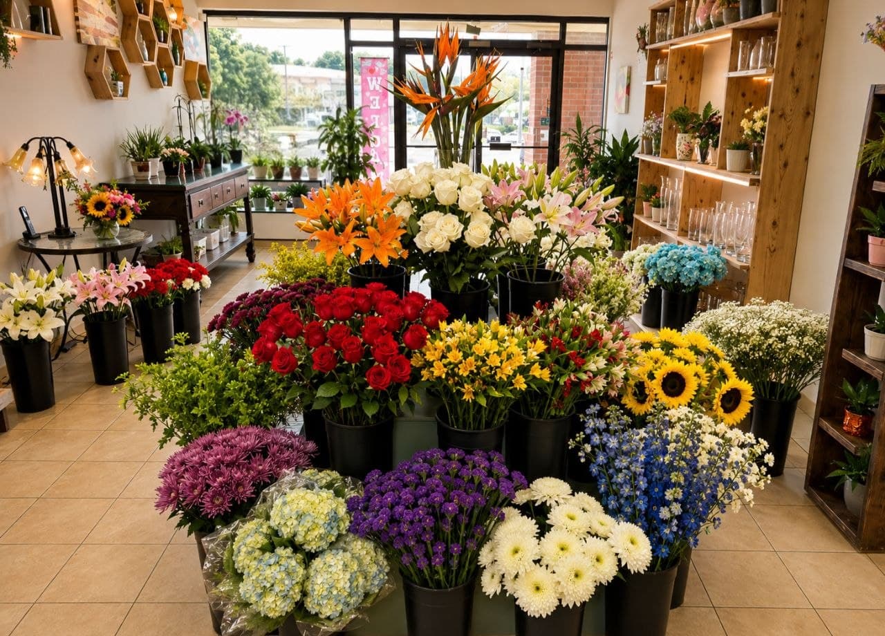 Inside the Flower Power shop in Norwood