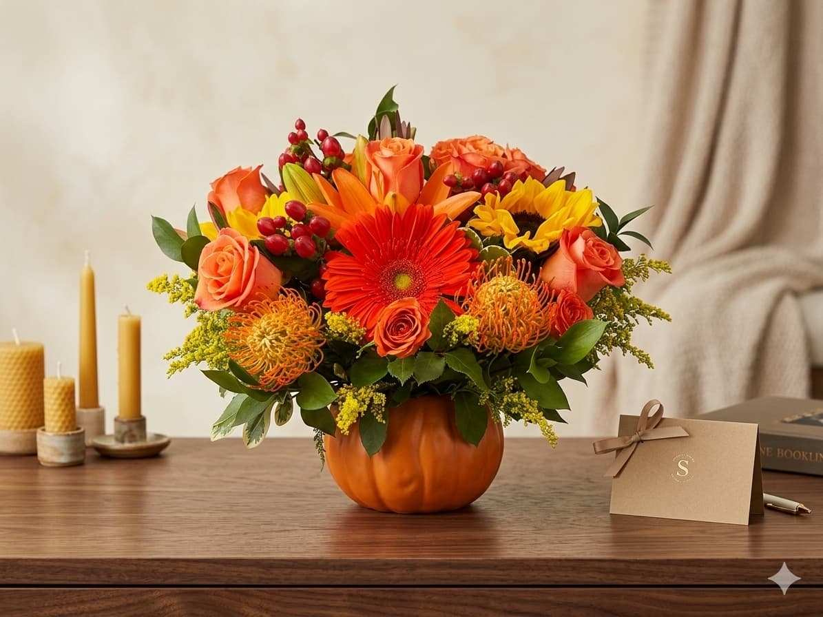 Spiced Pumpkin Floral Arrangement
