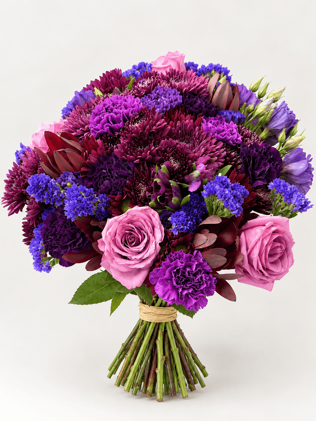 Plum Velvet Tied Bouquet