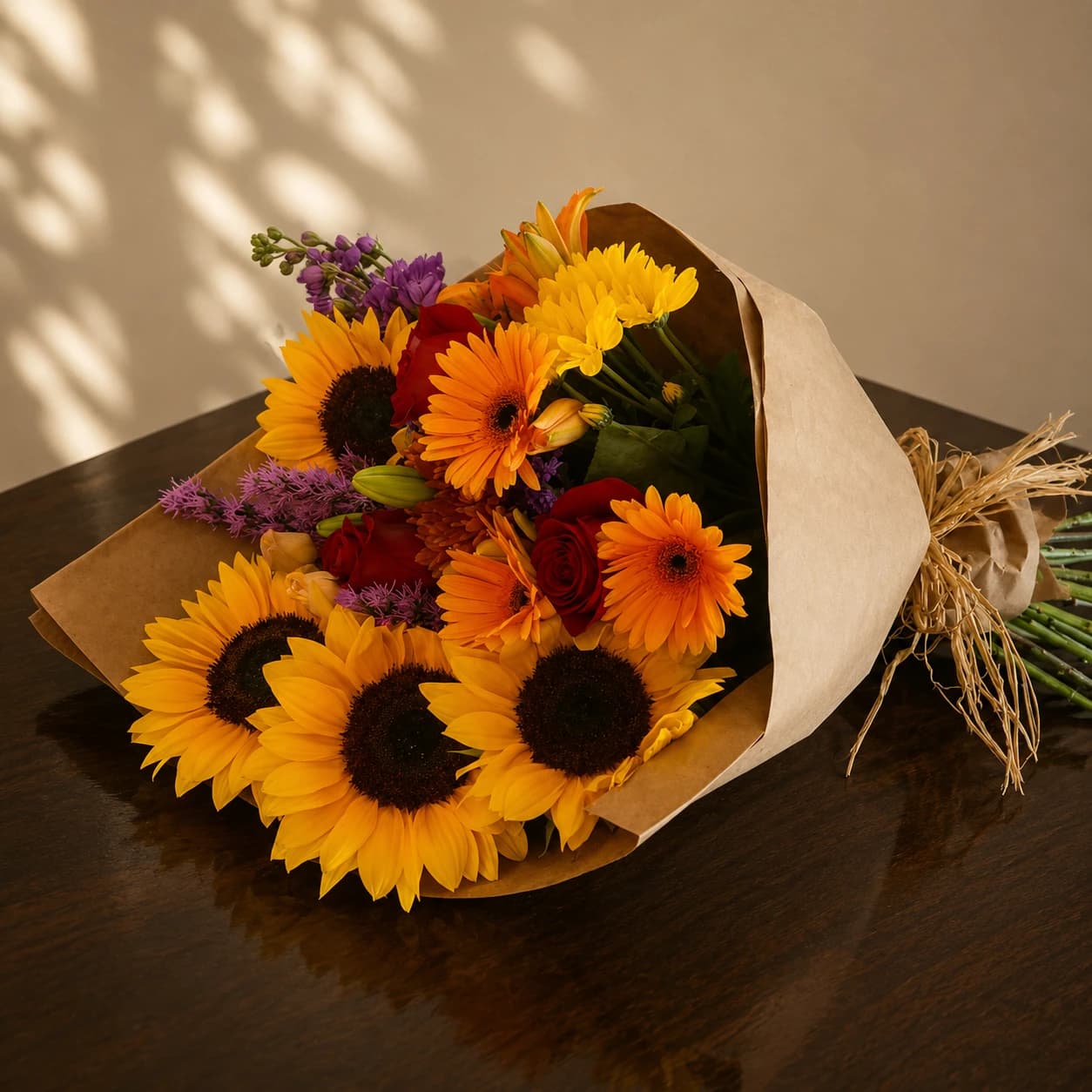 Sunshine Celebration Tied Bouquet
